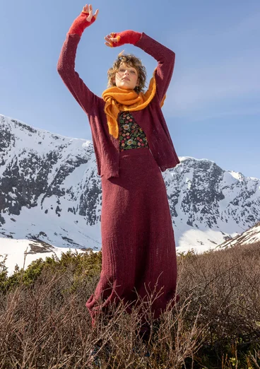 Kofta "Forgetmenot" i alpackamix - aubergine/melange