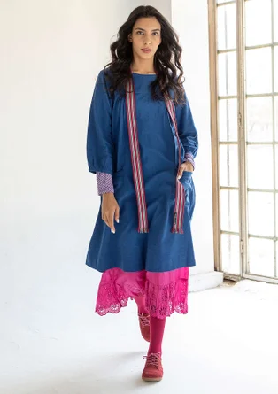 Vävd underkjol i ekologisk bomull - cerise