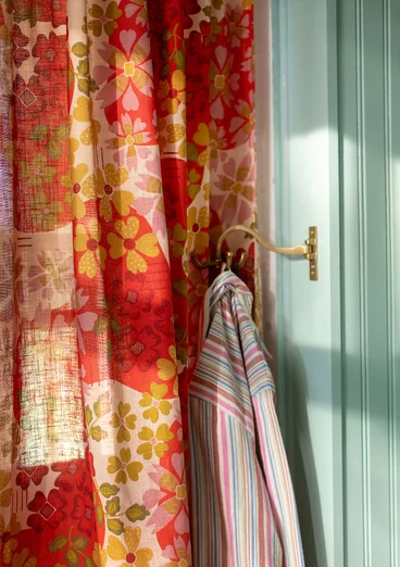 Gardin "Anaya" i ekologisk bomull - chili