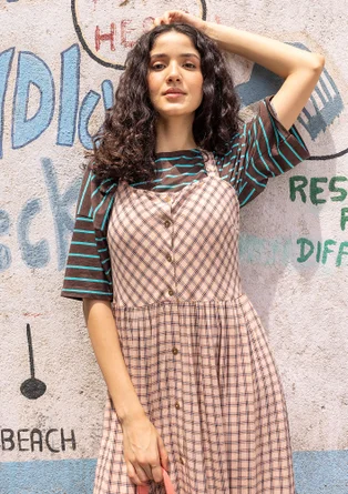 Top "Elise" i ekologisk bomull/modal - mörk jord