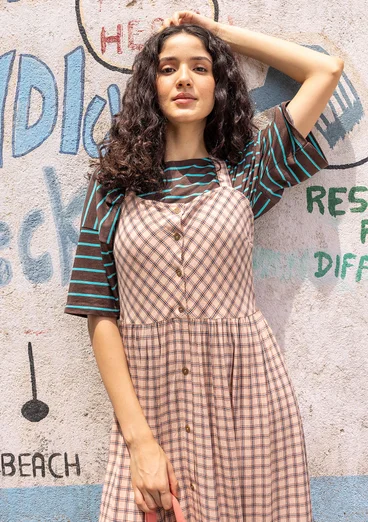 Top "Elise" i ekologisk bomull/modal - mörk jord