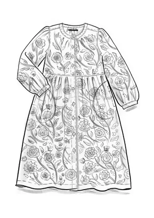 Vävd klänning "Moonlight" i viskos/lin - klarröd