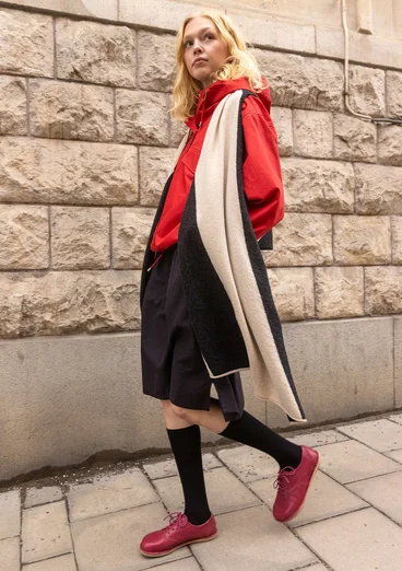 Vävd jacka i ekologisk bomull - papegojröd