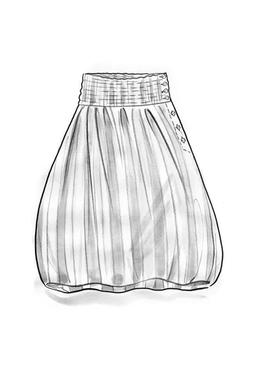 Vävd kjol "Akira" i ekologisk bomull - ljus indigo