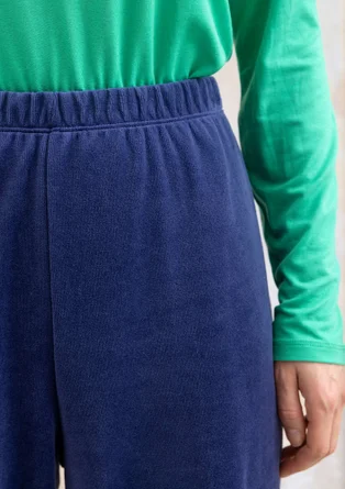 Velourbyxa "Cornus" i ekologisk bomull/återvunnen polyester - viol
