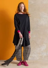 Trikåklänning ”Theia” i ekologisk bomull/elastan - svart