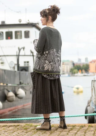 Tröja "Murano" i ull/ekologisk bomull - mörk askgrå
