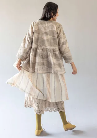 Blus "Alaska" i ekologisk bomull/lin - mullvad