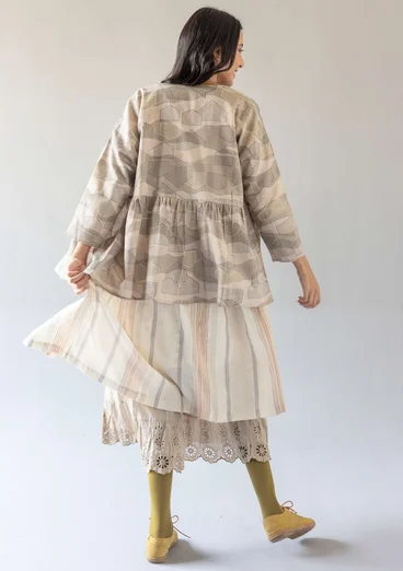 Blus "Alaska" i ekologisk bomull/lin - mullvad