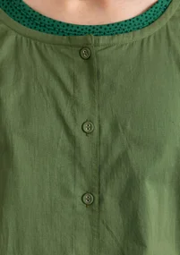 Vävd klänning ”Tindra” i ekologisk bomull - rosmarin