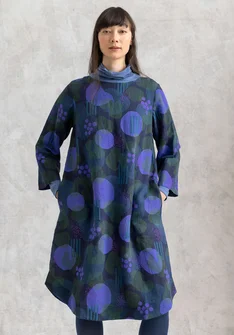 Vävd klänning "Fizz" i lin/modal - bläck