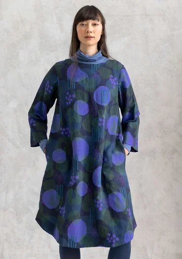 Vävd klänning "Fizz" i lin/modal - bläck