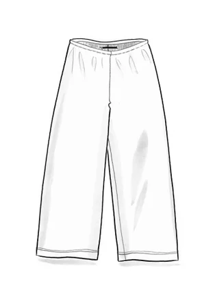 Enfärgad trikåbyxa i ekologisk bomull - cyklamen