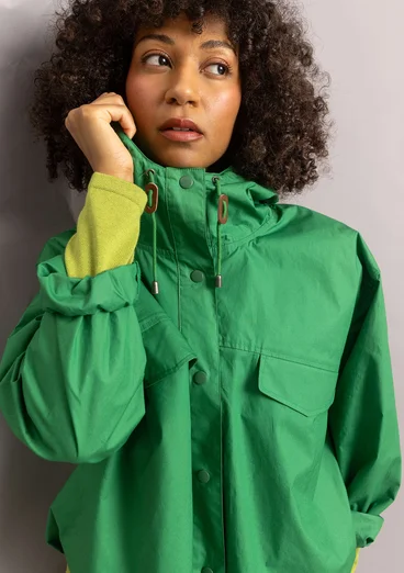 Vävd jacka i ekologisk bomull - basilika