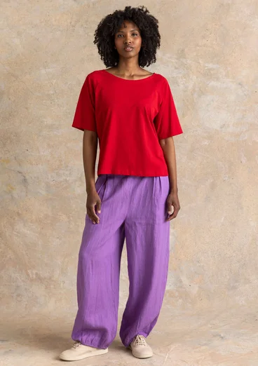 Trikåtop ”Himla” i ekologisk bomull - amaryllis