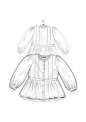 Blus "Tristan" i ekologisk bomull - avokado