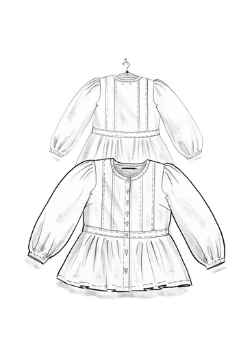 Blus "Tristan" i ekologisk bomull - avokado