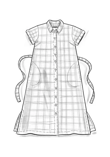 Vävd klänning "Juliette" i viskos - ljus persika