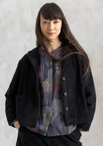 Manchesterjacka "Rime" i ekologisk bomull - svart