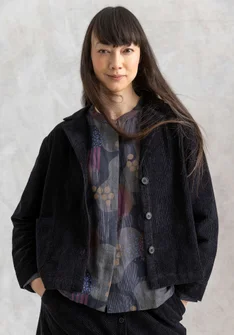 Manchesterjacka "Rime" i ekologisk bomull - svart