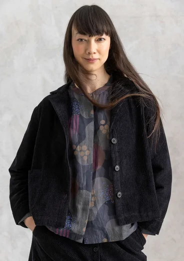 Manchesterjacka "Rime" i ekologisk bomull - svart