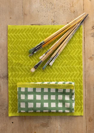 Bordstablett "Play" i ekologisk bomull - limegrön