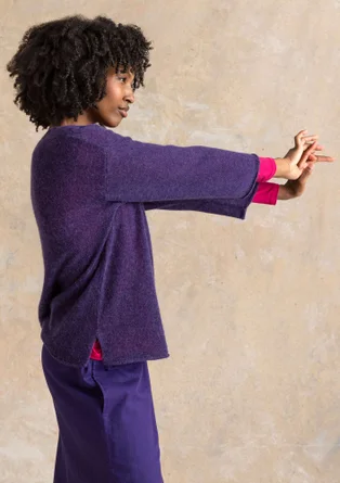 Tröja i alpackamix - natthimmel/melange