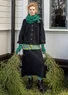 Stickad kjol "Vinternatt" i alpackamix (svart S)