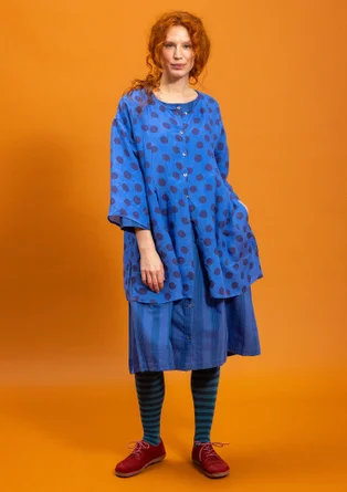 Vävd tunika "Maj" i lin/modal - safirblå