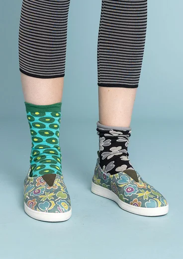 Tygsko "Jane" i bomull - havsgrön