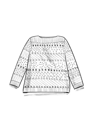 Tröja "Haida" i filtad återvunnen ull - henna