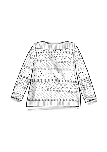 Tröja "Haida" i filtad återvunnen ull - henna