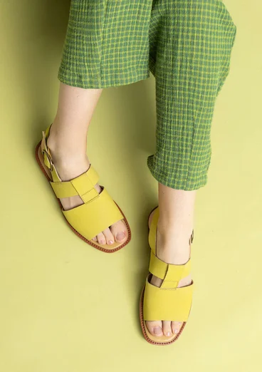 Sandal i nubuck - limegrön