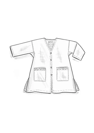 Vävd jacka i lin - kleinblå