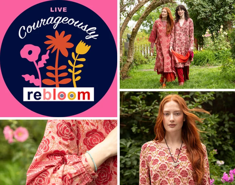 Women wearing floral dresses from Gudrun