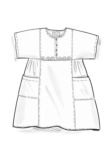 Vävd klänning "Reflexions" i ekologisk bomull - malakit