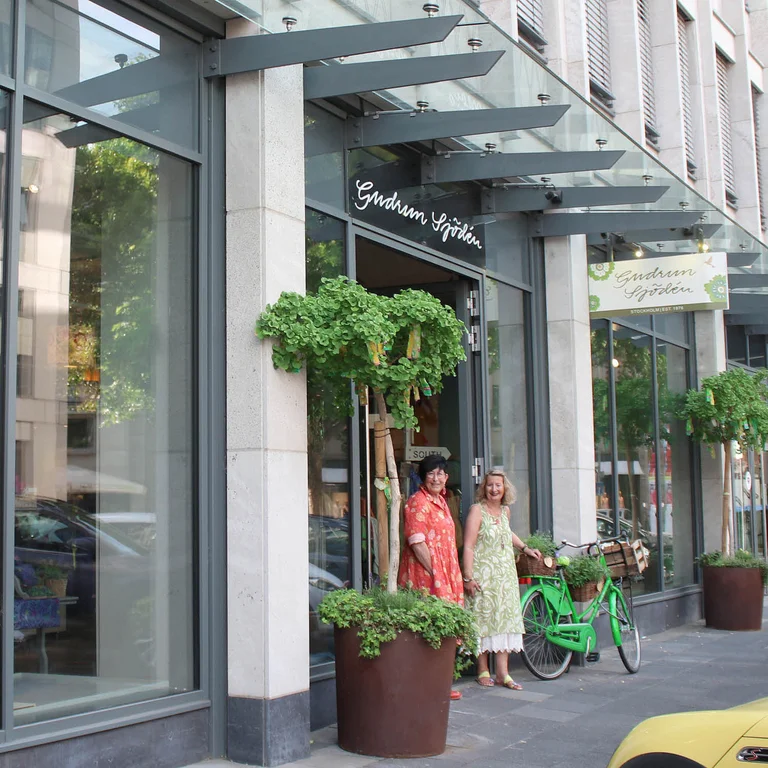 Outside Gudrun Sjödén’s store in Cologne.