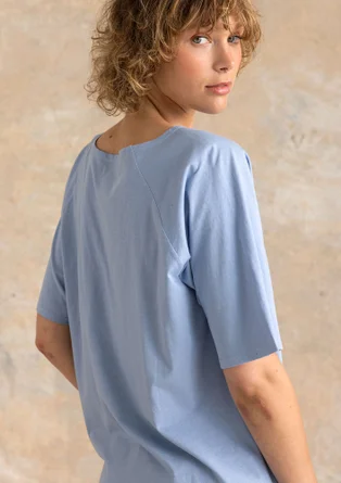 Trikåtop ”Himla” i ekologisk bomull - blå dimma