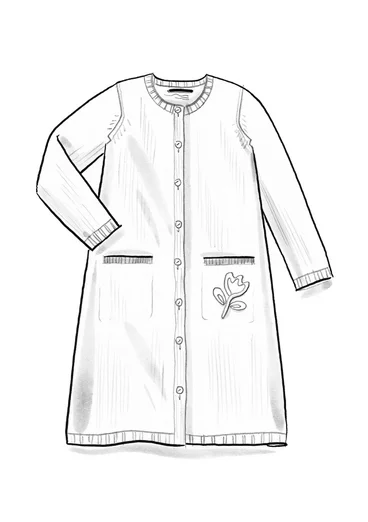 Långkofta "Tulipe" i alpackamix - mörk askgrå