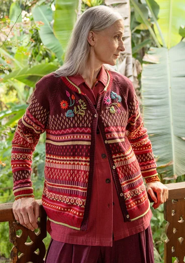 Kofta "Louise" i ullmix - aubergine