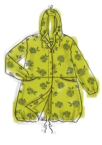 Parkas "Nice" i ekobomull - tropisk grön