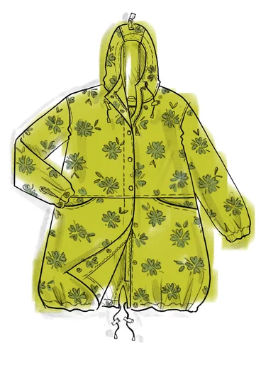 Parkas "Nice" i ekobomull - tropisk grön