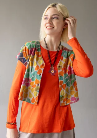 Trikåtop "Petite" i ekologisk bomull - duvgrå