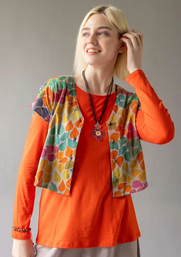 Trikåtop "Petite" i ekologisk bomull - duvgrå