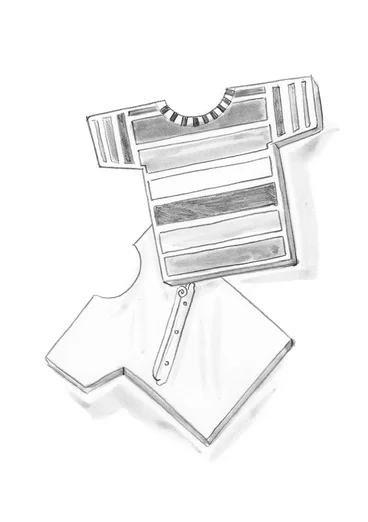 Brosch "T-shirt" i silver - silver