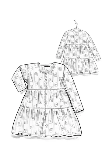 Artistblus "Cirrus" i ekologisk bomull - oblekt