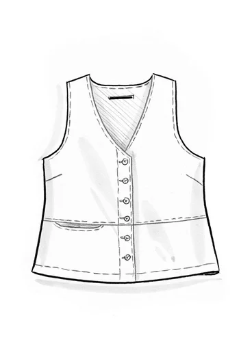 Vävd väst ”Esme” i bomull/lin - lupin