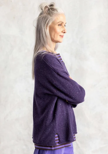 Nepströja i lammullsmix - björnbär/melange