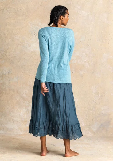 Vävd underkjol i ekologisk bomull - indigogrön