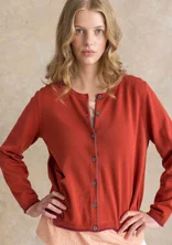 Kofta "Esme" i ekologisk/återvunnen bomull - krappröd